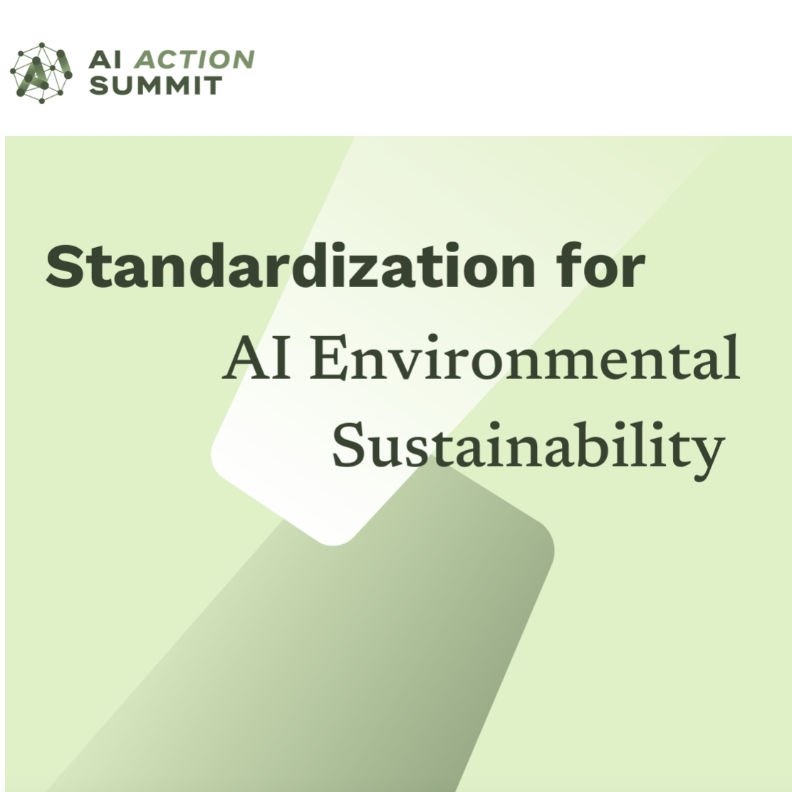 Standardization for AI Environmental Sustainability company
